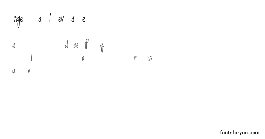 ArgentaAlternate-fontti – aakkoset, numerot, erikoismerkit