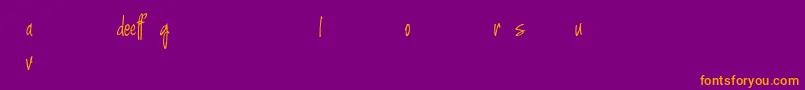 ArgentaAlternate-Schriftart – Orangefarbene Schriften auf violettem Hintergrund