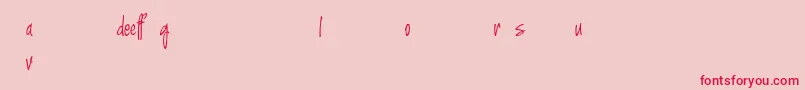 Fonte ArgentaAlternate – fontes vermelhas em um fundo rosa