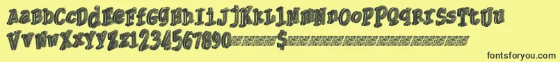 Thirdly Font – Black Fonts on Yellow Background