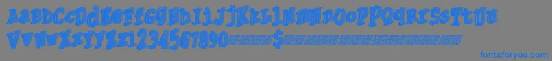 Thirdly-fontti – siniset fontit harmaalla taustalla
