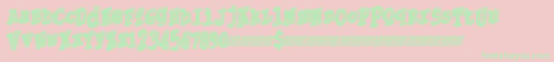 Thirdly-Schriftart – Grüne Schriften auf rosa Hintergrund
