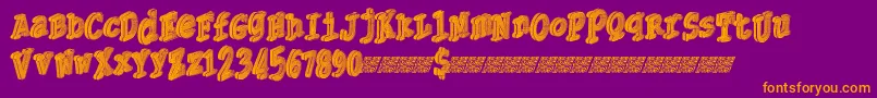 Thirdly Font – Orange Fonts on Purple Background