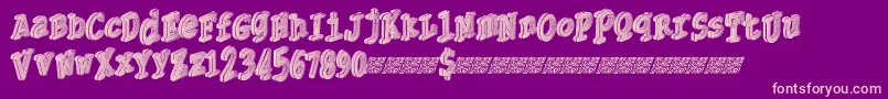 Thirdly Font – Pink Fonts on Purple Background