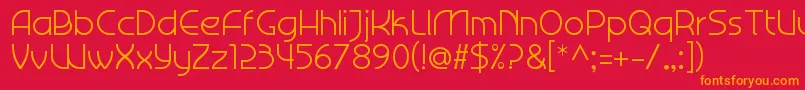 C7nazara Font – Orange Fonts on Red Background