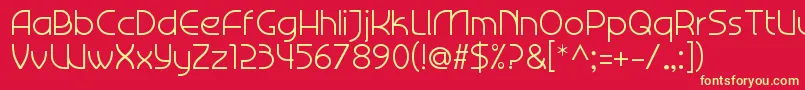 C7nazara Font – Yellow Fonts on Red Background