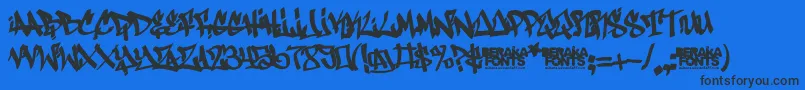 Antifont Font – Black Fonts on Blue Background