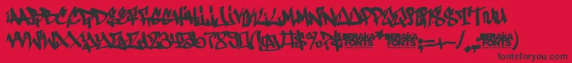 フォントAntifont – 赤い背景に黒い文字