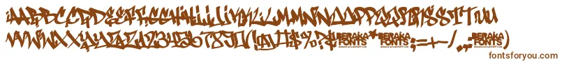 フォントAntifont – 白い背景に茶色のフォント