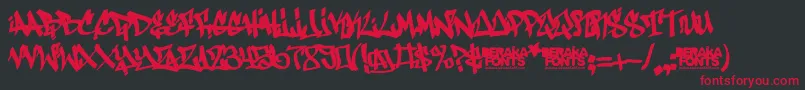 Antifont Font – Red Fonts on Black Background