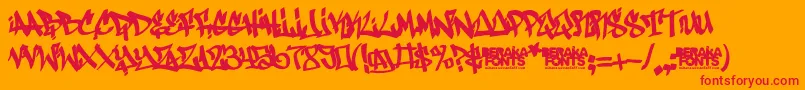 Antifont Font – Red Fonts on Orange Background