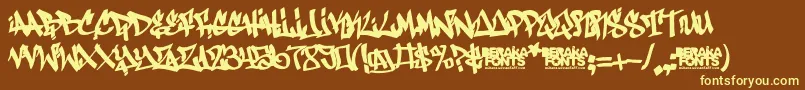 フォントAntifont – 黄色のフォント、茶色の背景