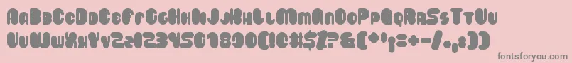 More about Saveloy Font Saveloy Font – Gray Fonts on Pink Background