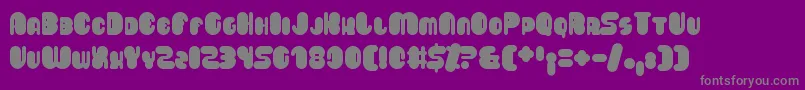 Saveloy Font – Gray Fonts on Purple Background