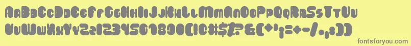 Saveloy Font – Gray Fonts on Yellow Background