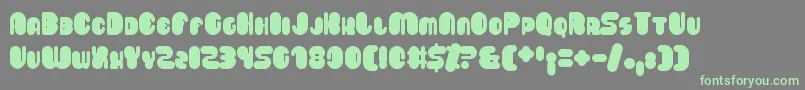 Saveloy Font – Green Fonts on Gray Background
