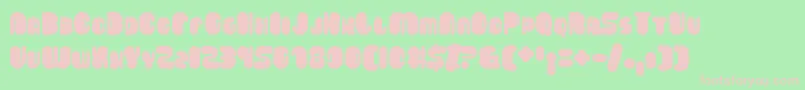 Saveloy Font – Pink Fonts on Green Background