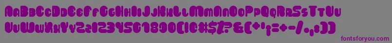 Шрифт Saveloy – фиолетовые шрифты на сером фоне