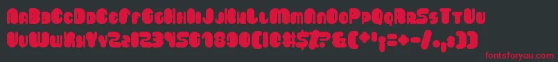 Saveloy Font – Red Fonts on Black Background