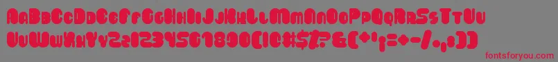 Saveloy Font – Red Fonts on Gray Background