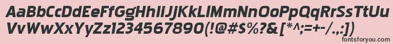 PakenhamxpblItalic Font – Black Fonts on Pink Background
