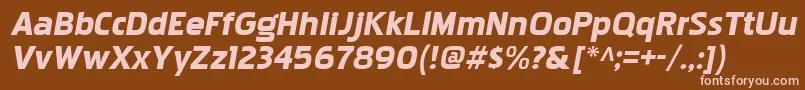 PakenhamxpblItalic Font – Pink Fonts on Brown Background