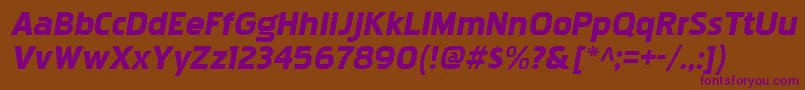 PakenhamxpblItalic Font – Purple Fonts on Brown Background