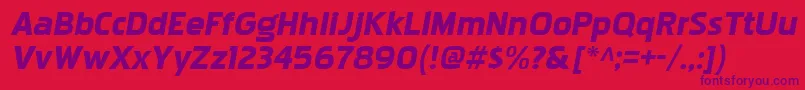 Шрифт PakenhamxpblItalic – фиолетовые шрифты на красном фоне