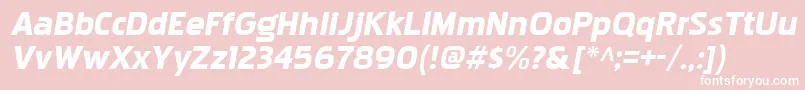 PakenhamxpblItalic Font – White Fonts on Pink Background
