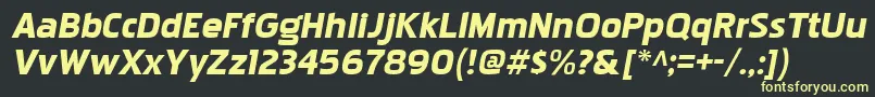 PakenhamxpblItalic Font – Yellow Fonts on Black Background