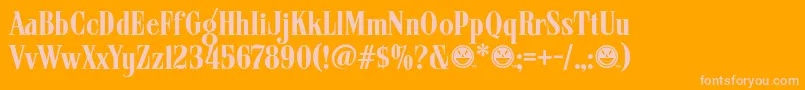 Arb08AnCas Font – Pink Fonts on Orange Background