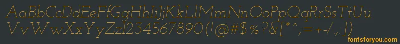 fuente JosefinSlabThinItalic – Fuentes Naranjas Sobre Fondo Negro