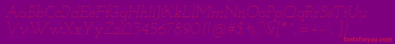 fuente JosefinSlabThinItalic – Fuentes Rojas Sobre Fondo Morado