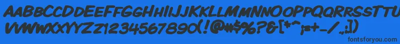 Vtckomixationscbold Font – Black Fonts on Blue Background