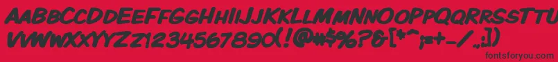 Vtckomixationscbold Font – Black Fonts on Red Background