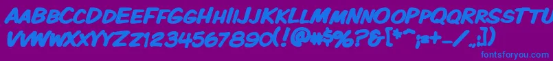 Vtckomixationscbold Font – Blue Fonts on Purple Background