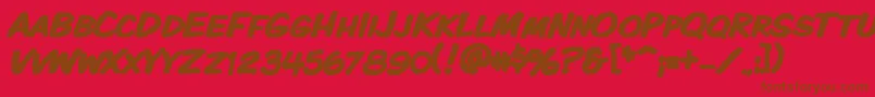 Vtckomixationscbold Font – Brown Fonts on Red Background