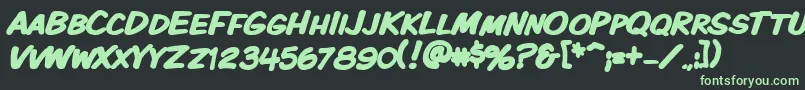 Vtckomixationscbold Font – Green Fonts on Black Background