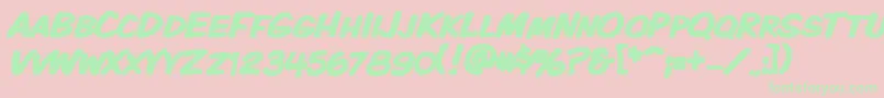 Vtckomixationscbold Font – Green Fonts on Pink Background