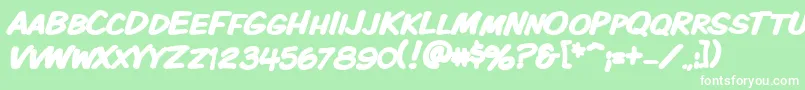 Vtckomixationscbold Font – White Fonts on Green Background