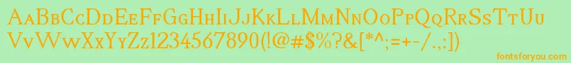 IrianisadfstylestdRegular Font – Orange Fonts on Green Background