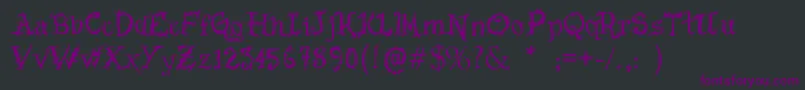 Czcionka ScarsBeforeChristmas – fioletowe czcionki na czarnym tle