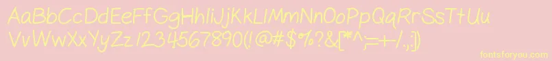 Gelpenlight-Schriftart – Gelbe Schriften auf rosa Hintergrund