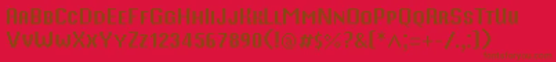 Mp16sc Font – Brown Fonts on Red Background