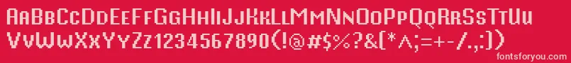 Mp16sc Font – Pink Fonts on Red Background