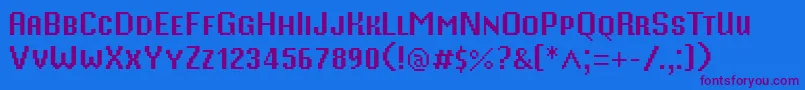 Mp16sc Font – Purple Fonts on Blue Background