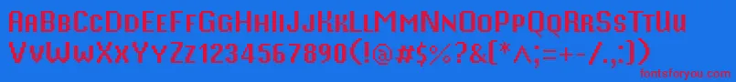 Mp16sc Font – Red Fonts on Blue Background