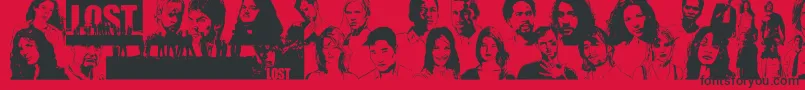 LostForever Font – Black Fonts on Red Background