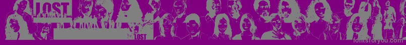 Weitere Informationen zur LostForever-Schriftart LostForever-Schriftart – Graue Schriften auf violettem Hintergrund