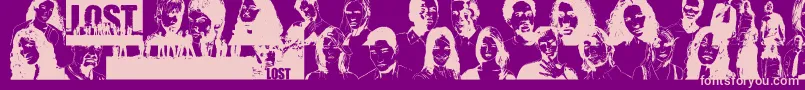 LostForever Font – Pink Fonts on Purple Background